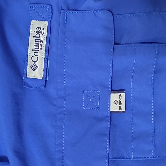 Columbia PFG Vibrant Blue Button-up Shirt with Vented back size 2X - Picture 4 of 9